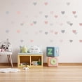 thumbnail image 3 of Calcomanías de pared de corazón coloridas, pegatinas de pared de corazón para dormitorio de niñas, decoración de habitación de niños, 3 of 5