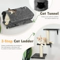 thumbnail image 4 of SONGMY 7-in-1 Wall Mounted Cat Climber Set, Cat Furniture Set with House, Bridge, Tree, Steps, Scratcher, DIY Playground, Shelves for Indoor Wall Furniture Set - Dark Gray, 4 of 10