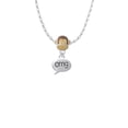 thumbnail image 2 of Delight Jewelry Silvertone Text Chat - omg - Oh My God - Mia Monkey Charm Necklace, 2 of 4