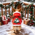 thumbnail image 6 of Christmas Pet Costume for Small Medium Dogs and Cats, Holiday Hoodie Outfit with 3D Print, Adjustable Drawstring, Stretch Fabric Party Dress Up, Multiple Sizes, Easy On and Off, 6 of 7