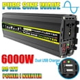 thumbnail image 1 of 8000W Intelligent Car Power Inverter 3000W-6000W Dual USB Vehicle Smart Inverter Pure Sine Wave DC To AC for Car Auto RV ,Easy to Use, 1 of 5