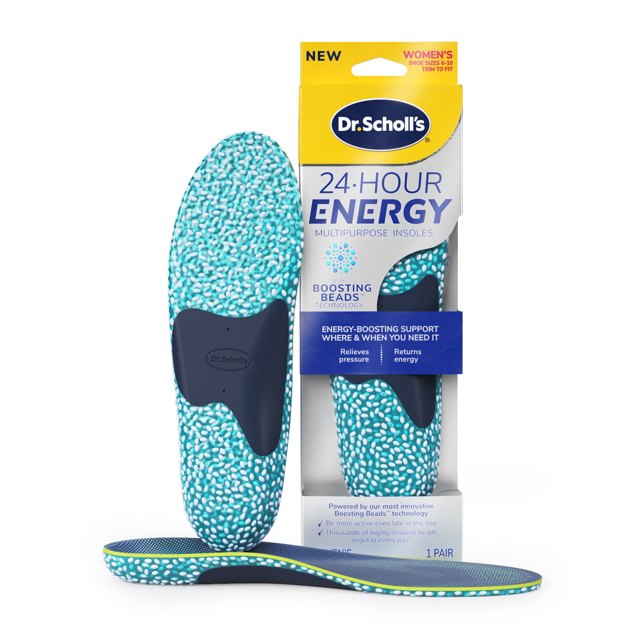 (2 pack) Dr. Scholl's 24-Hour Energy Multipurpose Insoles for Women, Size 6-10