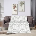 thumbnail image 3 of Super Soft Anti-Pilling Flannel Bed Blankets, Yes Graffiti Cozy Fluffy Warm All Seasons Throw Blanket for Sofa Bedding, 40"x30", 3 of 8