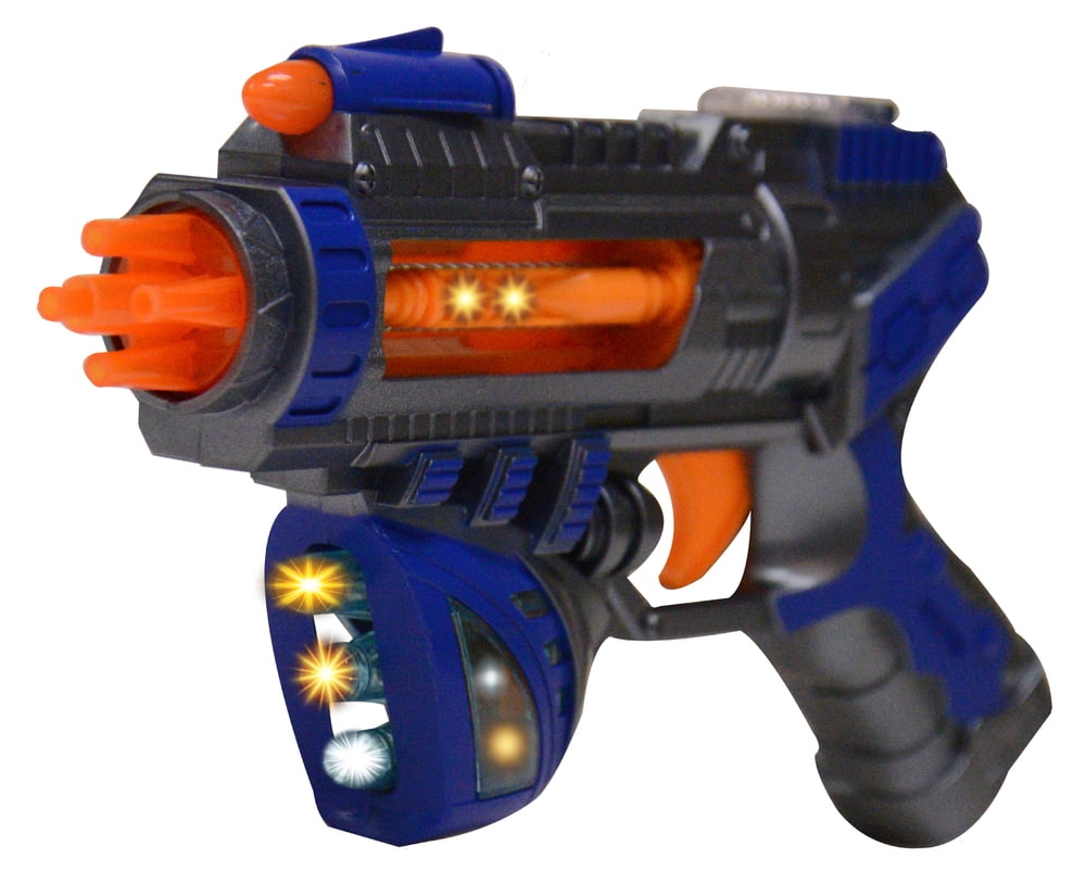 Super Spinning Space Infinity Blaster Pistol Toy Gun for Kids with LED