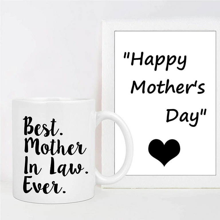 YHRJWN Christmas Mothers Day Gifts from Daughter in Law, Dear Mother in Law  Coffee Mug, Mother