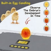 Adnoom 56 Egg Incubator Chicken Incubators for Hatching Eggs with Automatic Egg Turner and Humidity Temp Control, Egg Hatcher Incubator with Egg Candler for Chicken Ducks Bird Quail