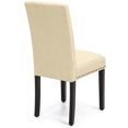 thumbnail image 5 of Best Choice Products Set of 2 Upholstered High Back Padded Accent Dining Chairs w/ Wood Legs, Studs - Ivory, 5 of 7