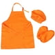 thumbnail image 2 of 1 juego de delantal para niños, gorro de chef, delantal de cocina para niños con correas ajustables para niños y niñas, cocinar, hornear y pintar, gorro de chef para niños, 2 of 6