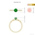 thumbnail image 5 of ANGARA Natural Marquise and Dot Emerald Engagement Ring with Diamonds in 14K Yellow Gold for Women (Size-5mm) | May Birthstone, Birthday, Anniversary, Jewelry Gift for Women | Natural Emerald Ring, 5 of 9