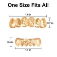 thumbnail image 3 of 18K Ripple Hip Hop Gold Plated Grillz for Men Grills Teeth for women Cool Mouth Grill Funny Finish 6 Top Teeth 6 Bottom Tooth Custom Tooth Cap Set, 3 of 9