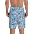 thumbnail image 3 of Naloa Cute Chickens and Flowers Men's Short Pajama Pants, Lounge Comfort Shorts with Elasticized Waistband and Side Pockets - Large, 3 of 9