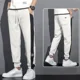 thumbnail image 3 of Pantalones deportivos para hombre, lisos, con bolsillos y cremallera, pantalones deportivos para hombre, pantalones finos, pantalones de gimnasio recortados de verano, estilo coreano, diseñador Y2k, 3 of 5