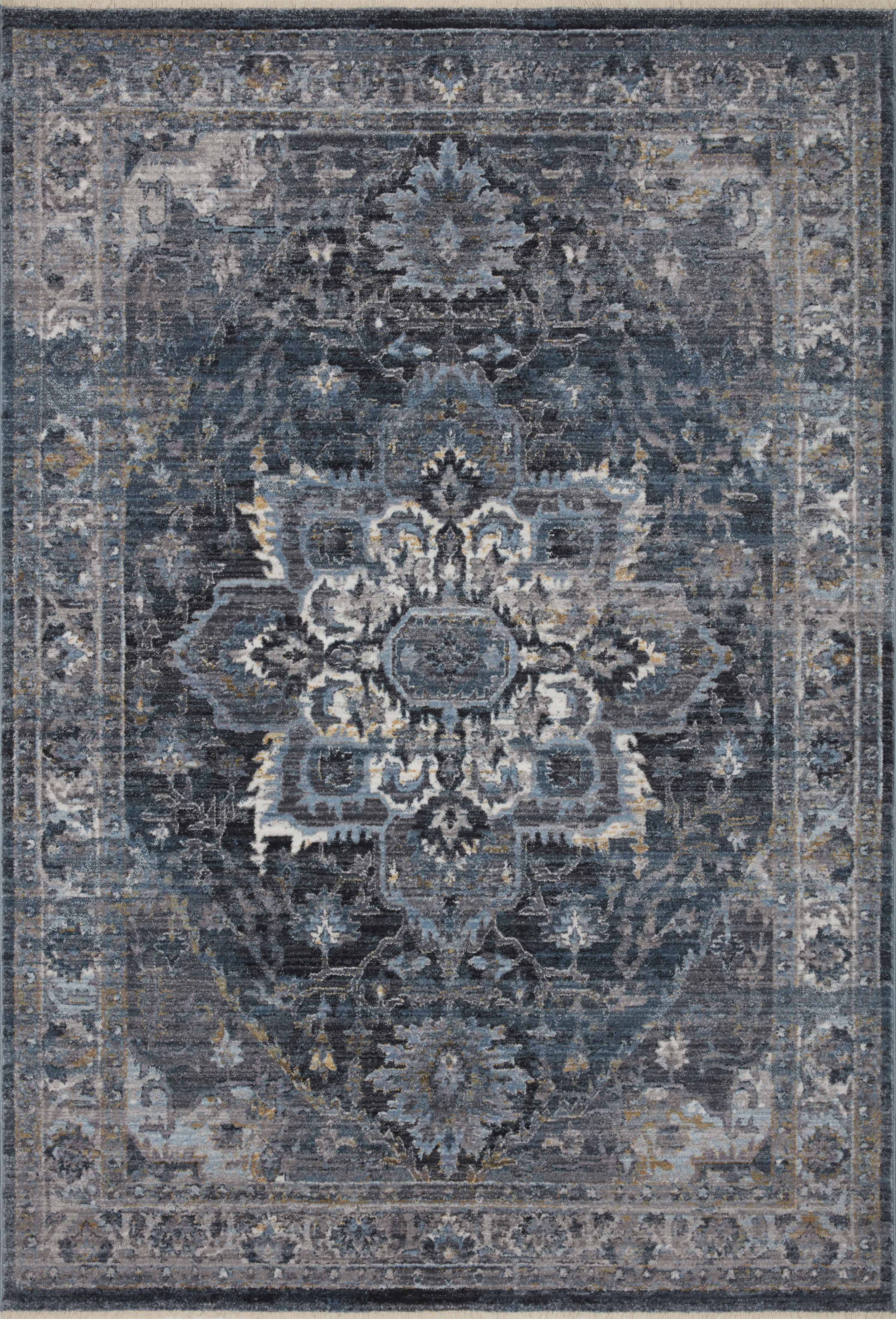Loloi II Samra SAM-01 Denim / Grey Oriental Area Rug 2'-3" x 3'-10"