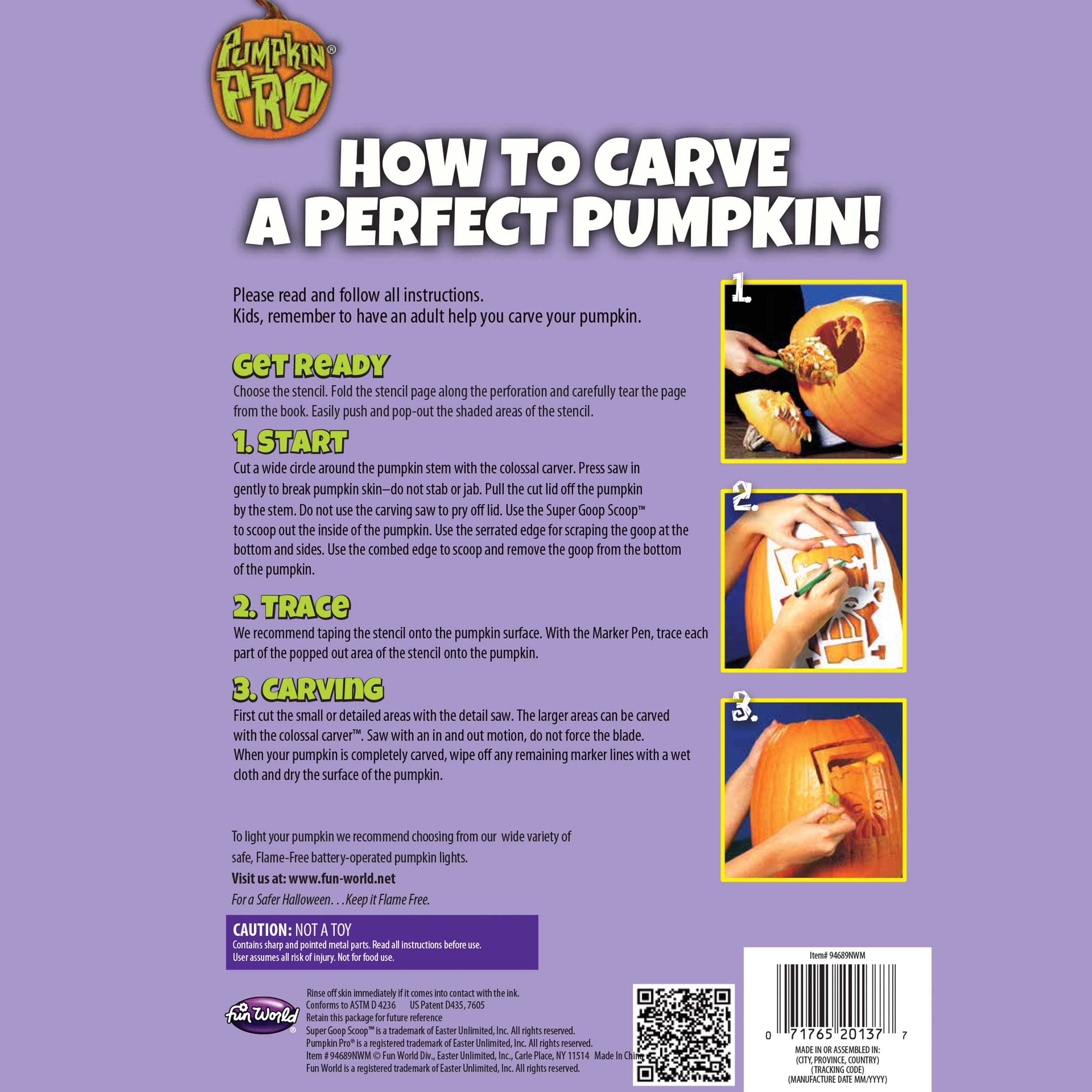 Fun World 10 Piece Pumpkin Carving Kit, 1 each