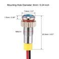 thumbnail image 2 of Unique Bargains Signal Indicator Light AC/DC 110V 6mm Blue LED Metal Shell, 2 of 4