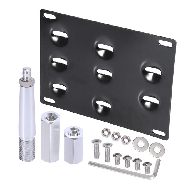 Delantero Parachoques Remolque Gancho Matrícula Placa Soporte Conjunto para Coche Vehículo