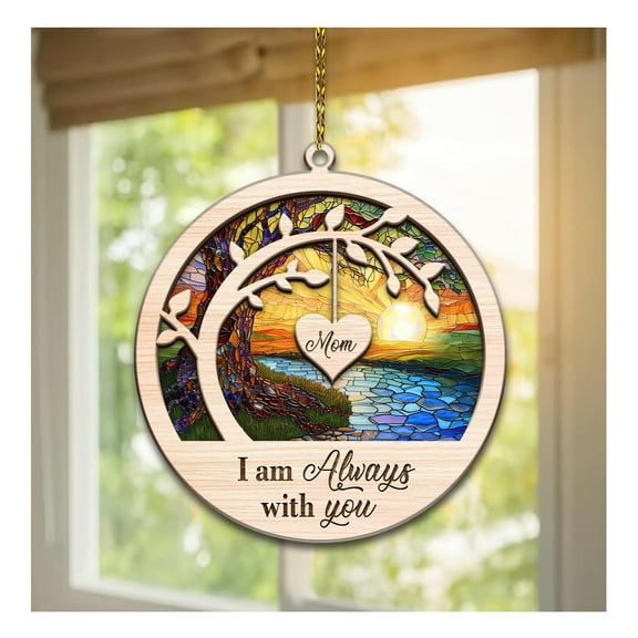 Mom Memorial Ornament Gifts for Loss of Mother - I'm Always with You - Memorial Ornament for Christmas Tree Decor - Sympathy Gift for Loss of Mother - Remembrance Gifts - Memorial Suncatcher