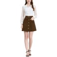 thumbnail image 2 of Allegra K Women's Buttons Front A-Line Short Cargo Casual Skirt, 2 of 6