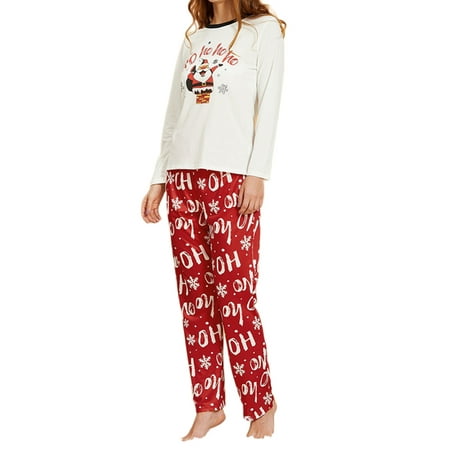 

LisenraIn Family Christmas Pajamas Deer Print Women Kids Xmas Matching Clothes