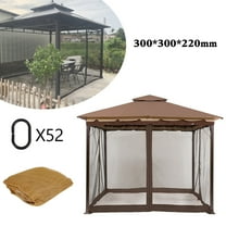 Universal Replacement Mosquito Netting, 10' x 10' Outdoor Canopy Net Screen 4-Panel Sidewall Curtain, with Zippers, Easy to Install, Fit for Most Gazebo 10x12 Canopy