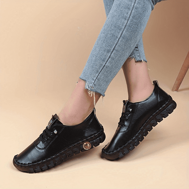 Zapatos de mujer bajos con cordones sale