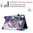 thumbnail image 3 of Allytech Case for Lenovo Tab P11 11" 2020(Model TB-J606F/TB-J606X), Flip Folio PU Leather Multi-Angle Viewing Stand Auto Sleep Wake Wallet Case with Pen Slot for Lenovo Tab P11 J606F, Colorful Cat, 3 of 6