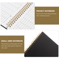 thumbnail image 3 of HONMEET 2Pcs Project Notebook with Vertical and Horizontal Grid for Business Accounting in Black PP Cover, 3 of 6