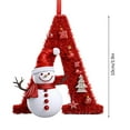 thumbnail image 3 of AuroraX Birthday Decorations Christmas Indoor Ornaments,4 Inch Snowman 26 Letter Ornaments,Christmas Tree Home Bedroom Living Room Decor(Letter A), 3 of 5