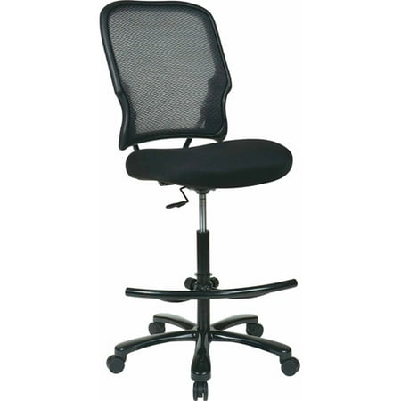 Big Man's Dark AirGrid® Back with Black Mesh Seat Double Layer Seat Drafting