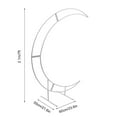 thumbnail image 3 of 7ft Metal Curved Wedding Arch Stand Crescent Moon Flower Balloon Frame for Ceremony White, 3 of 8