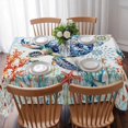 thumbnail image 3 of Sea Turtle Coastal Table Cloth Waterproof Tablecloths, Summer Beach Coral Ocean Nautical Tablecloth Dining Table Cover for Kitchen Party Tabletop Outdoor, Rectangle Tablecloth 60x84 Inch, 3 of 9