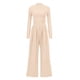 thumbnail image 1 of Mono Enterizo PRETTYGARDEN Mujer Cuello Simulado Manga Larga Beige Talla L, 1 of 8