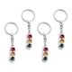 thumbnail image 2 of Key Chain Rings Metal Traffic Light Pendant Workmanship Keychain 4Pcs, 2 of 5