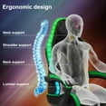 thumbnail image 3 of Dryfeedo Gaming Chair with LED Lights, Ergonomic Computer Chair with Lumbar Support, Adjustable Headrest & Footrest, Green, 3 of 10