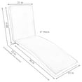 thumbnail image 4 of Sunnydaze Indoor/Outdoor Patio Chaise Lounge Cushion - 72" x 21" - Gray, 4 of 8