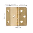 thumbnail image 2 of FUEENIRVA 10Pack Rectangular Hinge Vintage Style Metal Cabinet Hinges for Wardrobe Doors Jewelry Boxes 2.3X1.7X0.8In, 2 of 5