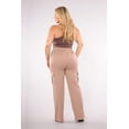 thumbnail image 4 of Plus Size High Rise Straight Leg Cargo Pants - Latte, 4 of 9