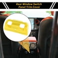 thumbnail image 2 of Unique Bargains 1 Pc Rear Window Switch Panel Trim Cover for Jeep Wrangler JL JLU 18-24 Rear Window Switch Control Panel Cover Trim Decoration ABS Yellow, 2 of 6