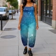 thumbnail image 4 of Iaqnaocc Jumpsuits For Women Plus Size Starry Sky Sleeveless Wide Leg Jumpers Casual Adjustable Strap Jumpsuits 2026 Trendy Holiday Overalls Turquoise 4XL, 4 of 5