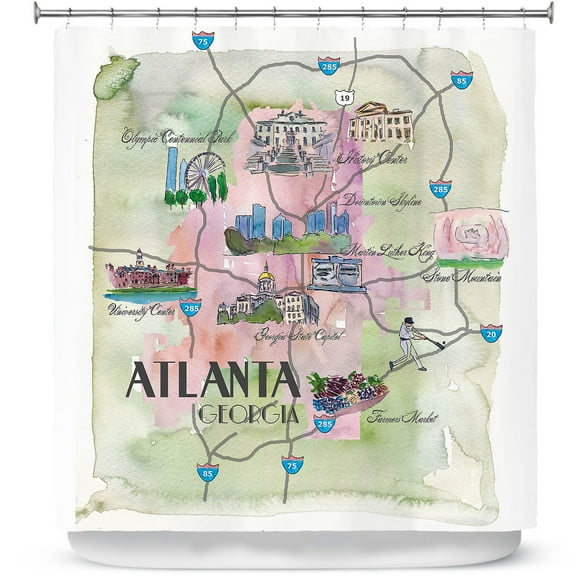 Shower Curtains 70" x 73" from DiaNoche Designs by Markus Bleichner - Tourist Atlanta 2