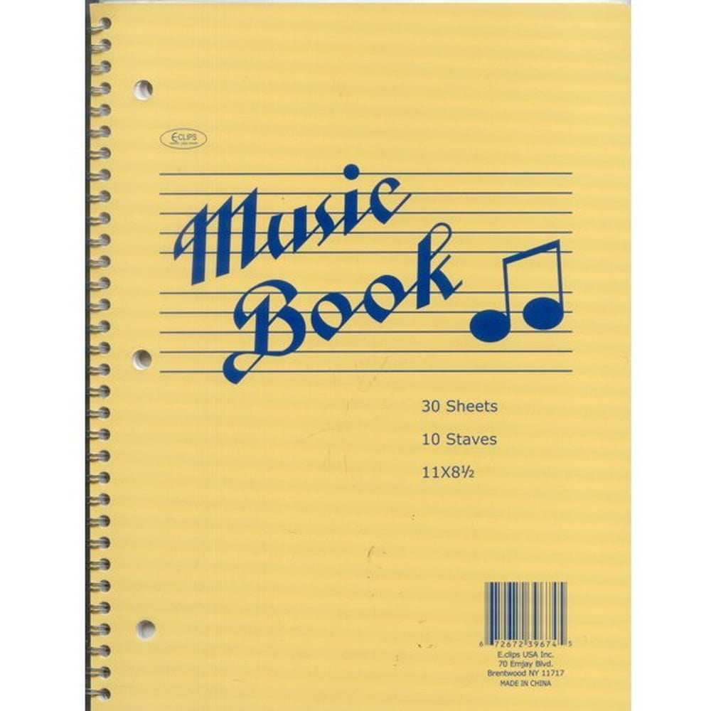 Music Notebook, 60 Pages, 11"" x 8.5"" Case Pack 48