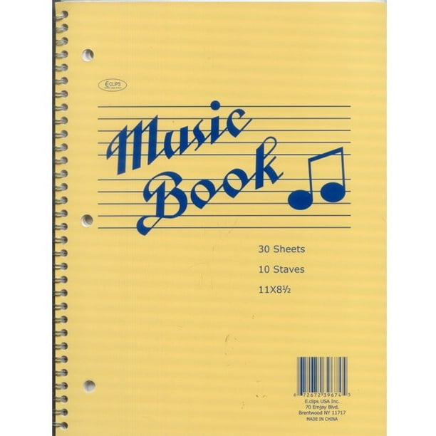 Music Notebook, 60 Pages, 11"" x 8.5"" Case Pack 48