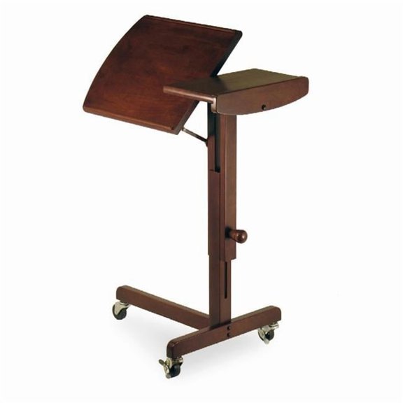 Antique Walnut Beechwood CART ADJUSTABLE HEIGHT AND SWING TOP