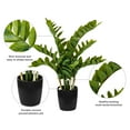 thumbnail image 3 of Vickerman 28" Potted Green Zamifolia Artificial Bush., 3 of 6