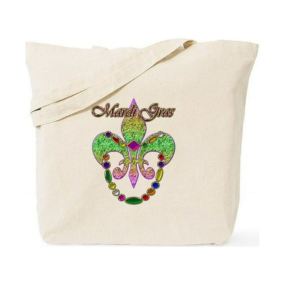 CafePress - Beaded Mardi Gras Tote Bag - Unisex Canvas Tote Bag, Beige, 1-Piece
