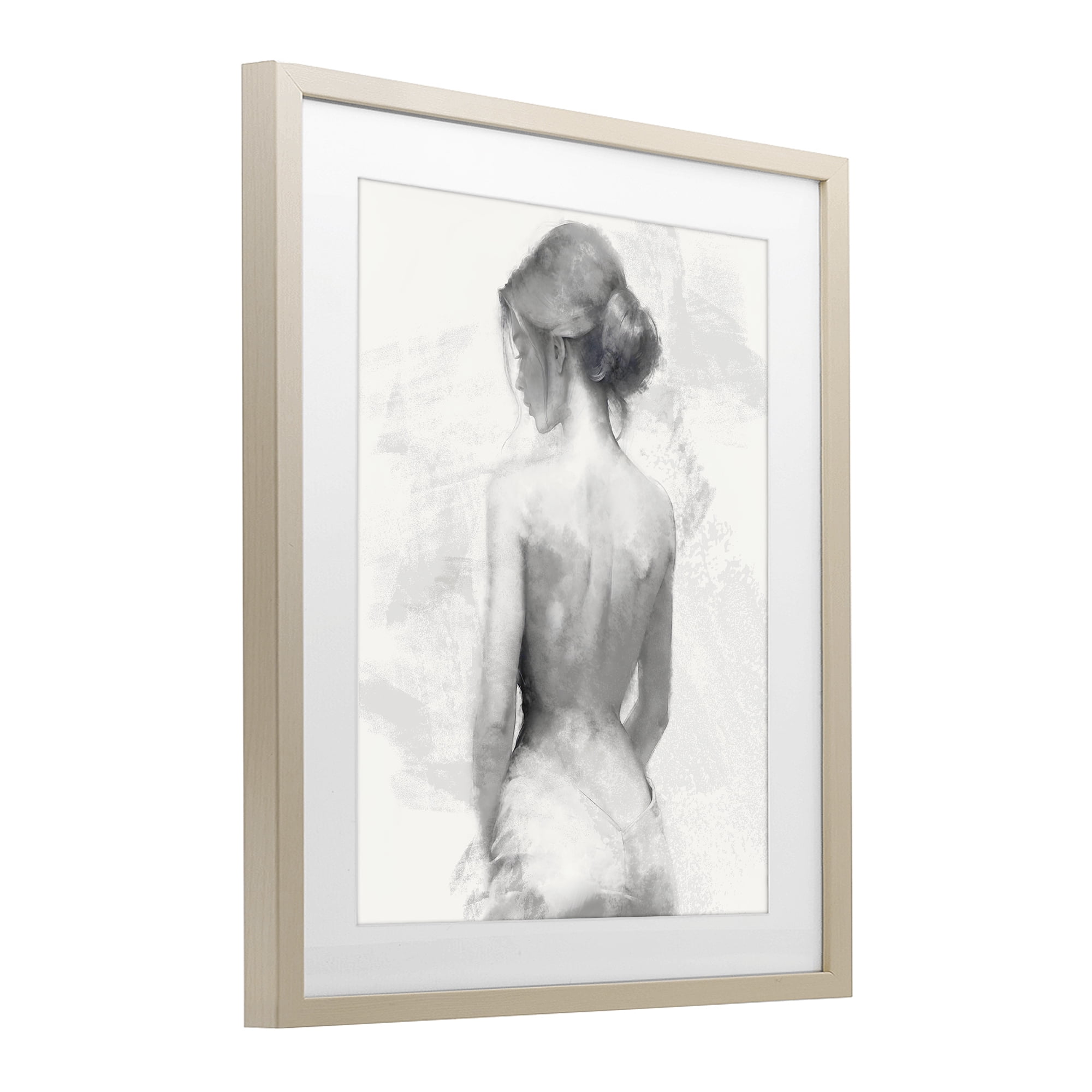 Stupell Industries Mine Elegant Figure Birch Framed Print Under Glass, design by Kim Allen