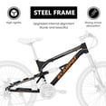 thumbnail image 6 of 26" Mountain Bikes for Adults Teens, 21 Speed Mountain Bicycle w/ Disc Brakes, Bike for Mens Womens, City Commuter Bikes Suit for Rider Height 5'4"-6'2", 85% assembled (Black), 6 of 9