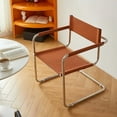 thumbnail image 4 of CRO Decor Modern Faux Leather Stainless Steel Office Chair Dining Chair, 4 of 17