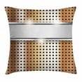 thumbnail image 1 of Copper Decor Throw Pillow Cushion Cover, Copper Iron Close Up Surface Band Mechanical High Tech Image, Decorative Square Accent Pillow Case, 18 X 18 Inches, Grey Light Yellow Orange, by Ambesonne, 1 of 2