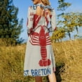 thumbnail image 5 of Le St-Jacques Lobster Flare Dress Square Neck Dress Elegant Female Fashion Printed Dress, 5 of 9